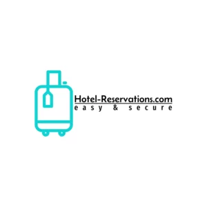 Logo vom Hotelportal Hotel-Reservations.com mit türkisem Koffer